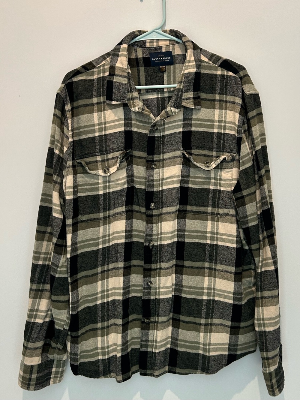 Lucky Brand Green Plaid Flannel